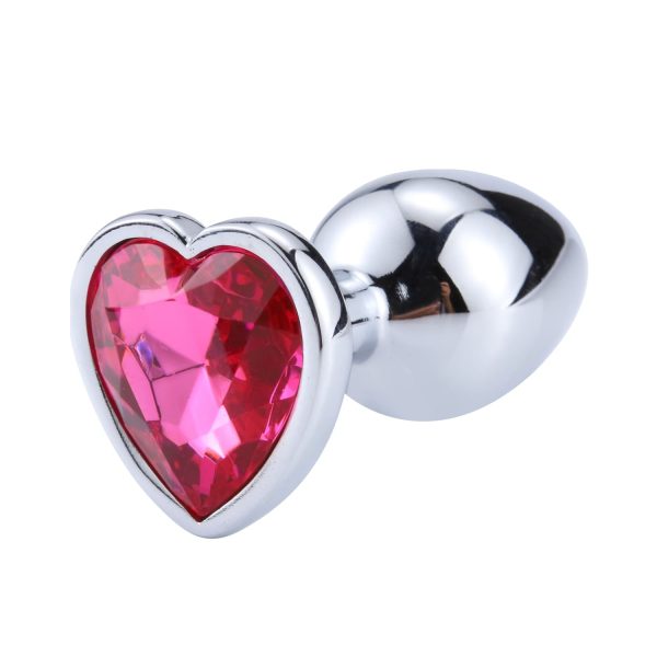 Plug Anal Coeur Rose Fushia en métal