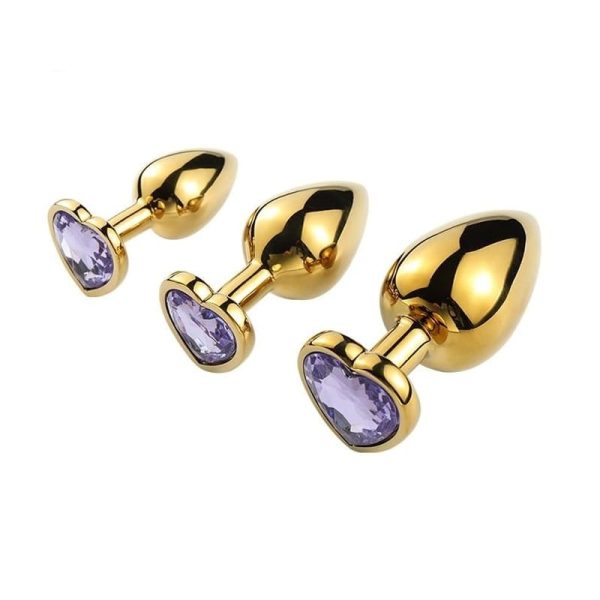 plug anal doré et violet