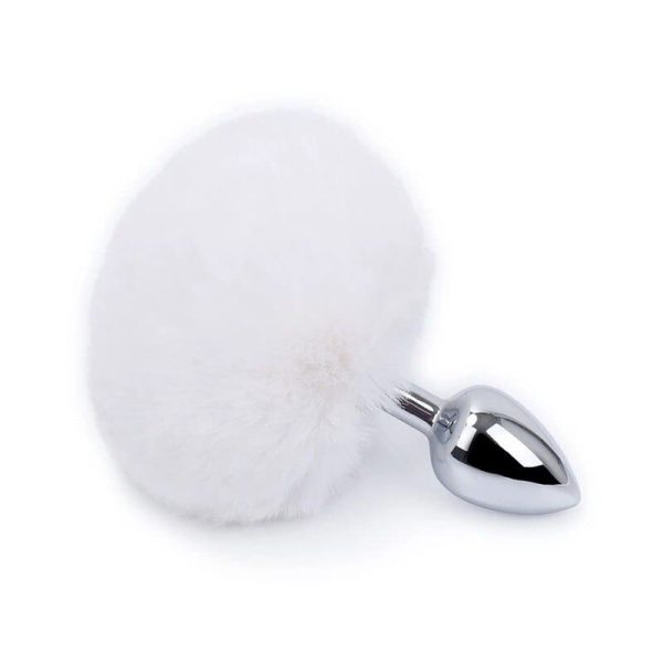 plug anal queue de lapin blanc fourrure douce