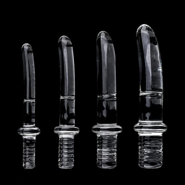 gode en verre avec manche
